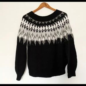 NWT Express Fair Isla Black Sweater Medium M